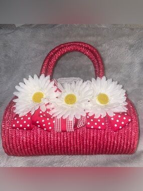 Bosom Buddy Red Sunflower Woven Bag